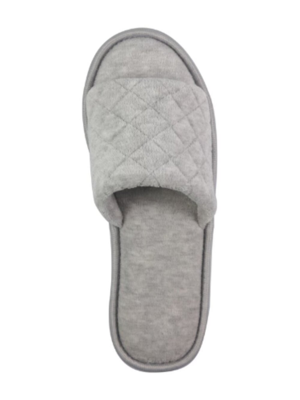 Joyspun Women's Quilted Single Band Slide Slippers, Wide-Width Available